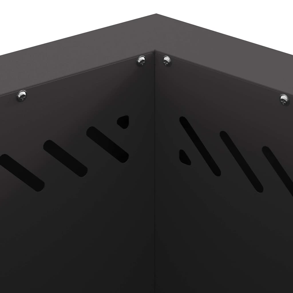 Smokeless Fire Pit Black 48 x 48 x 51 cm Steel
