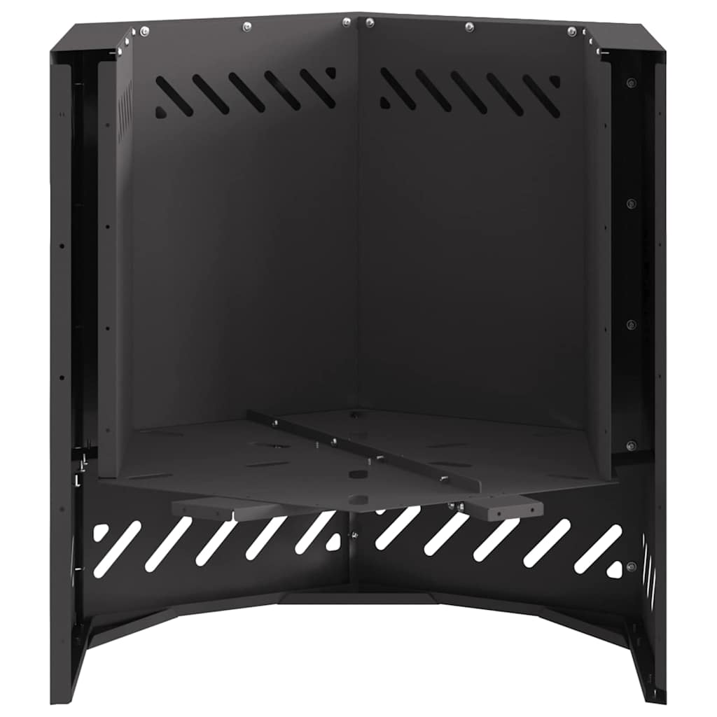 Smokeless Fire Pit Black 48 x 48 x 51 cm Steel