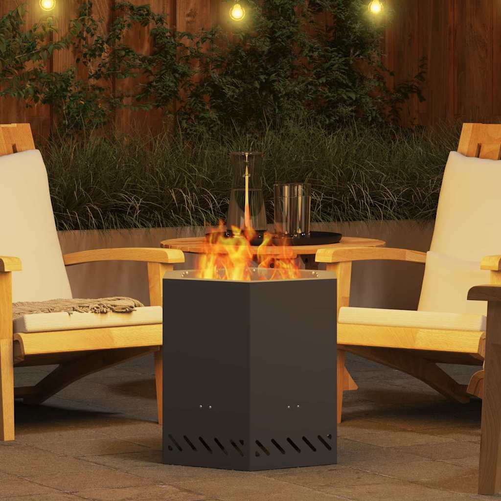 Smokeless Fire Pit Black 48 x 48 x 51 cm Steel