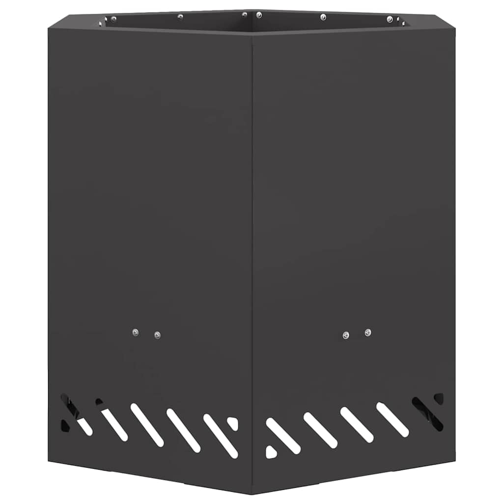 Smokeless Fire Pit Black 48 x 48 x 51 cm Steel