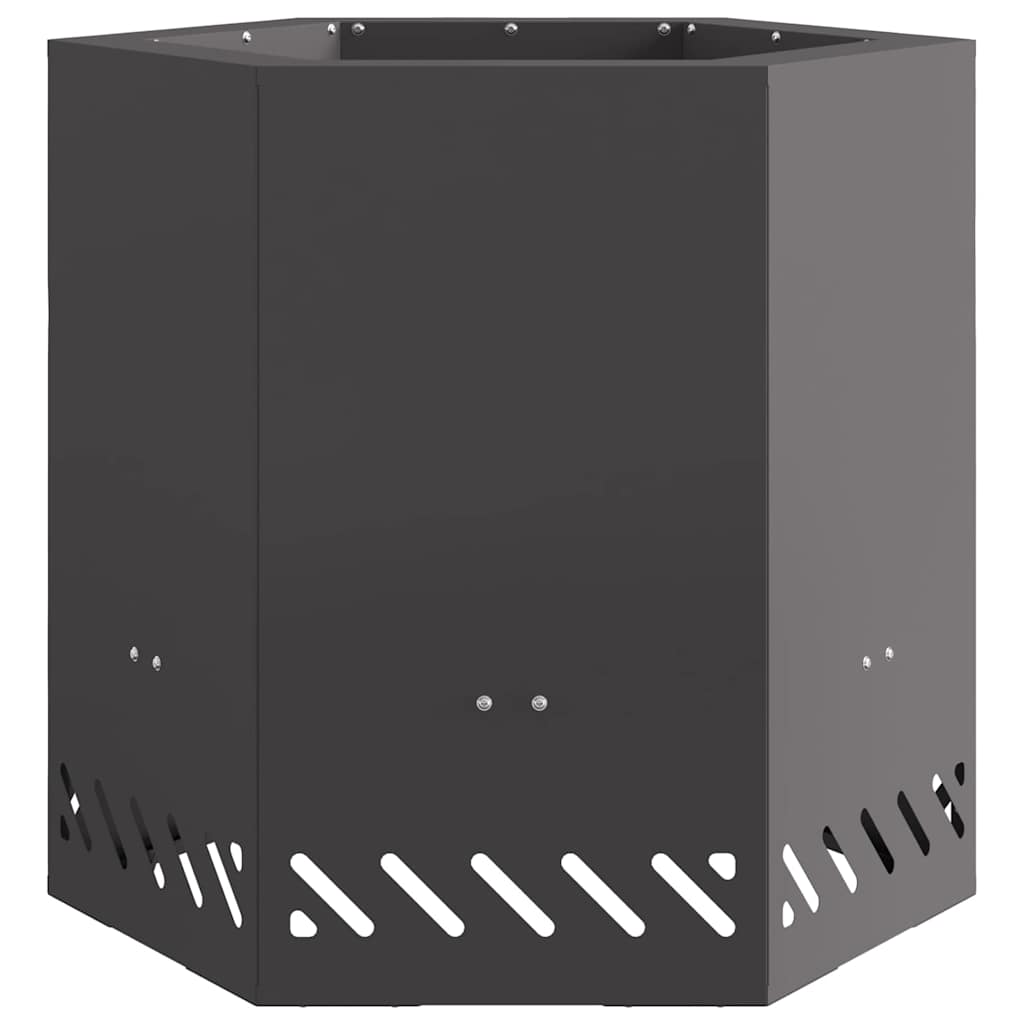 Smokeless Fire Pit Black 48 x 48 x 51 cm Steel
