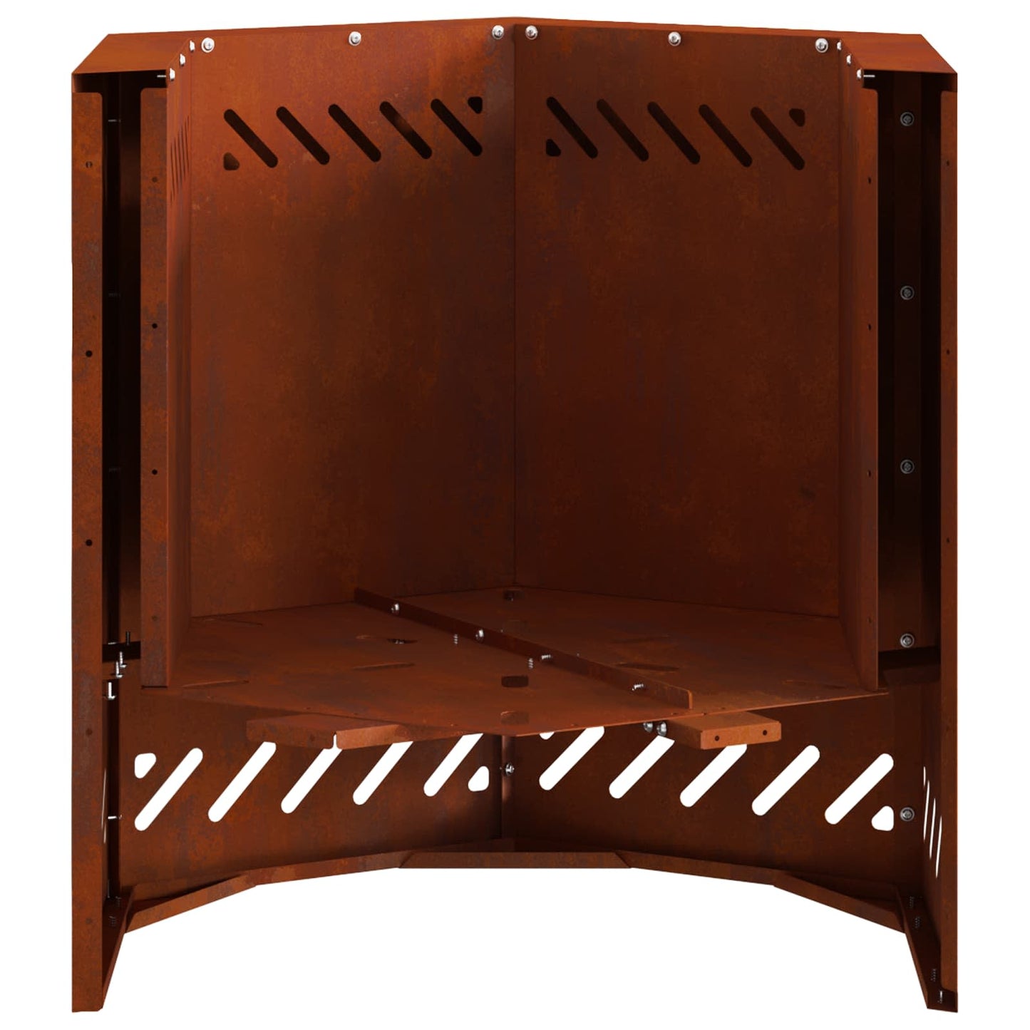 Smokeless Fire Pit Brown 48 x 48 x 51 cm Weathering Steel