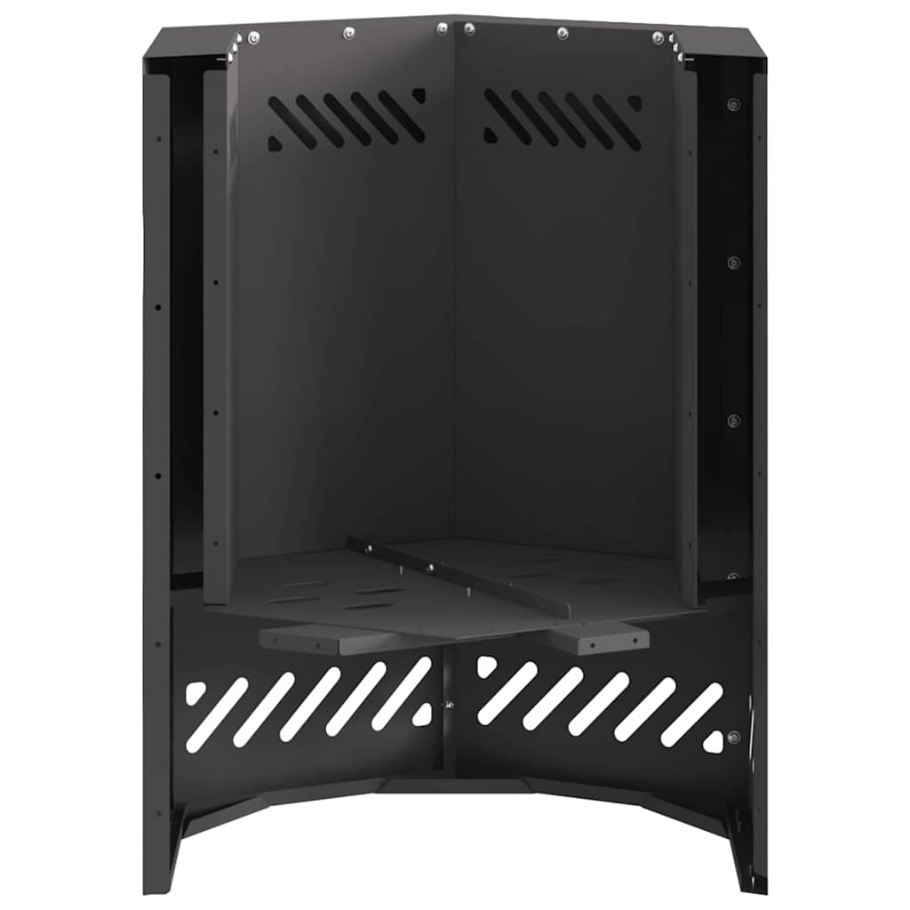 Smokeless Fire Pit Black 38 x 38 x 51 cm Steel