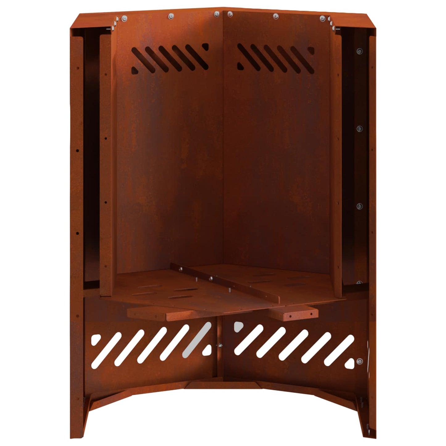 Smokeless Fire Pit Brown 38 x 38 x 51 cm Weathering Steel