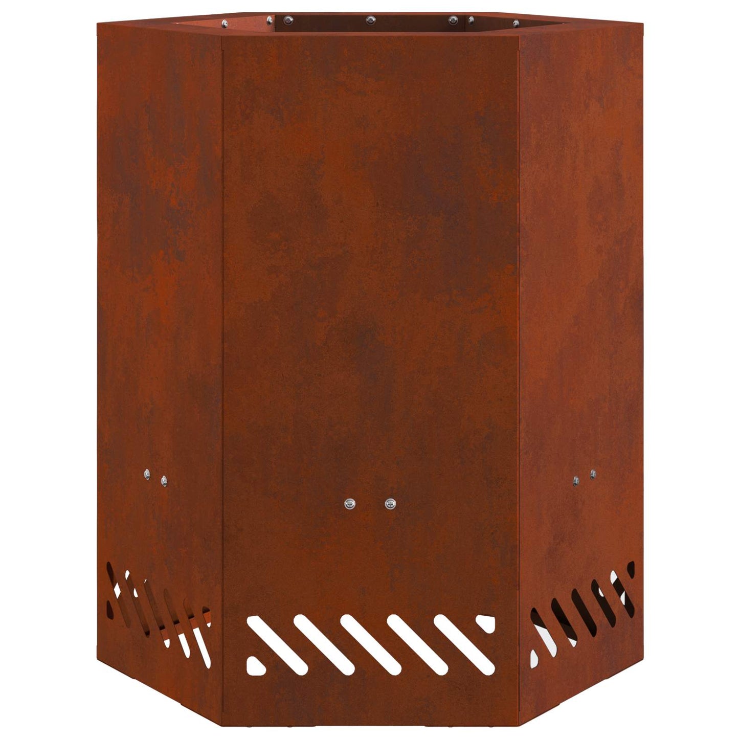 Smokeless Fire Pit Brown 38 x 38 x 51 cm Weathering Steel