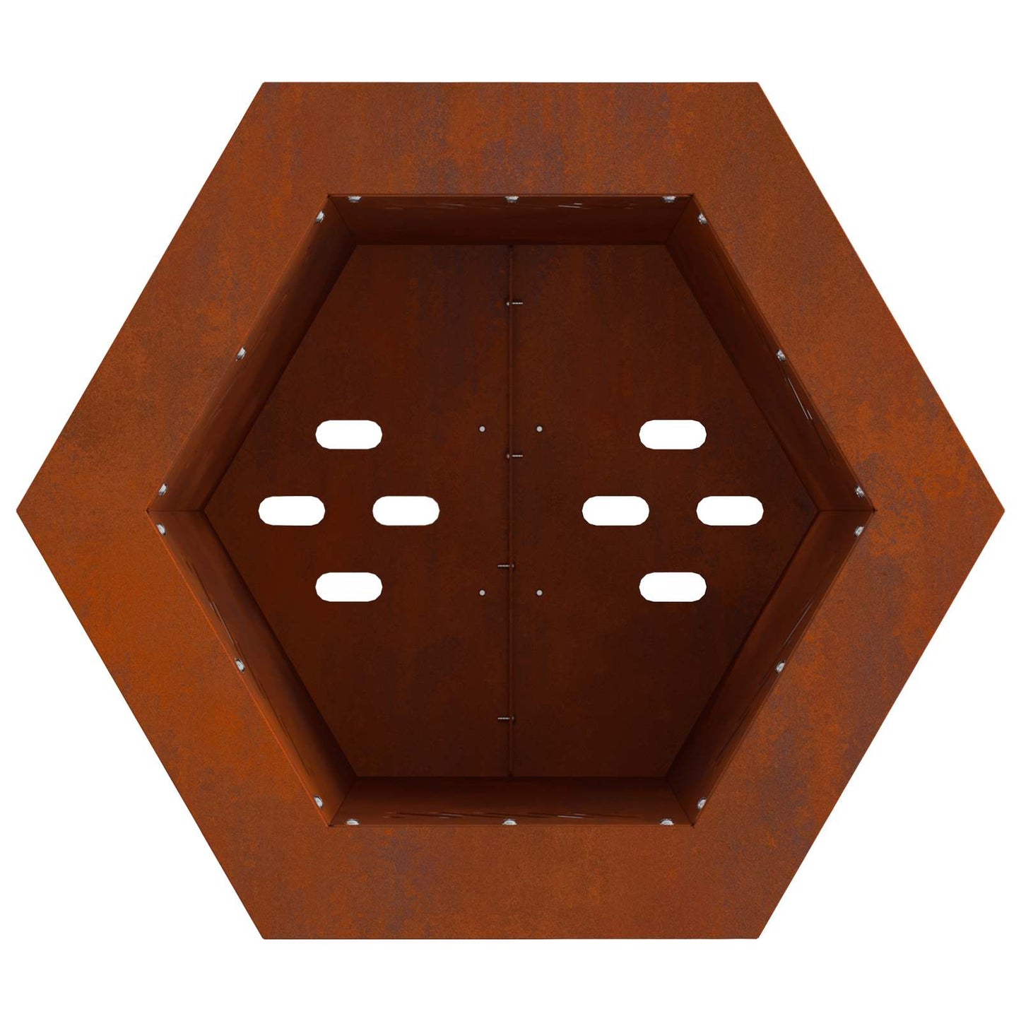 Smokeless Fire Pit Brown 38 x 38 x 51 cm Weathering Steel