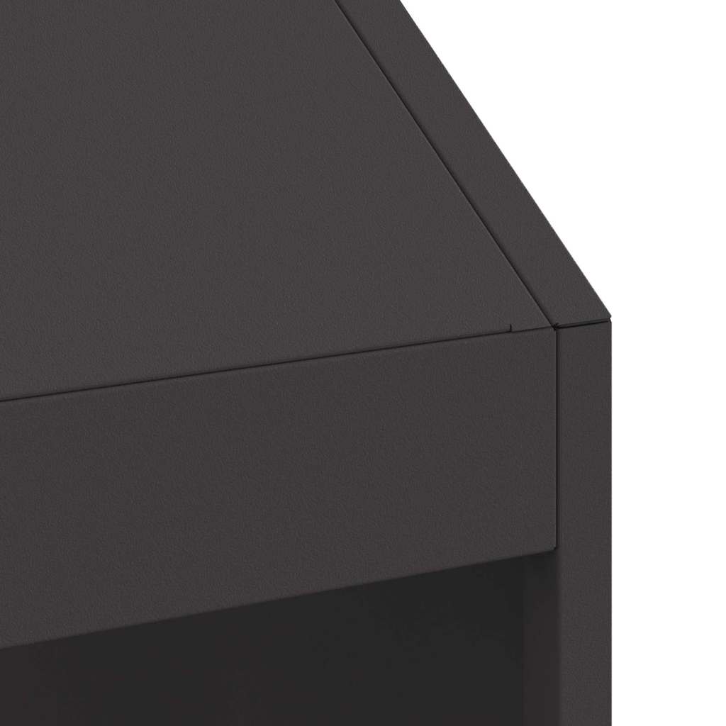 Fire Pit Black 50 x 50 x 100 cm Steel