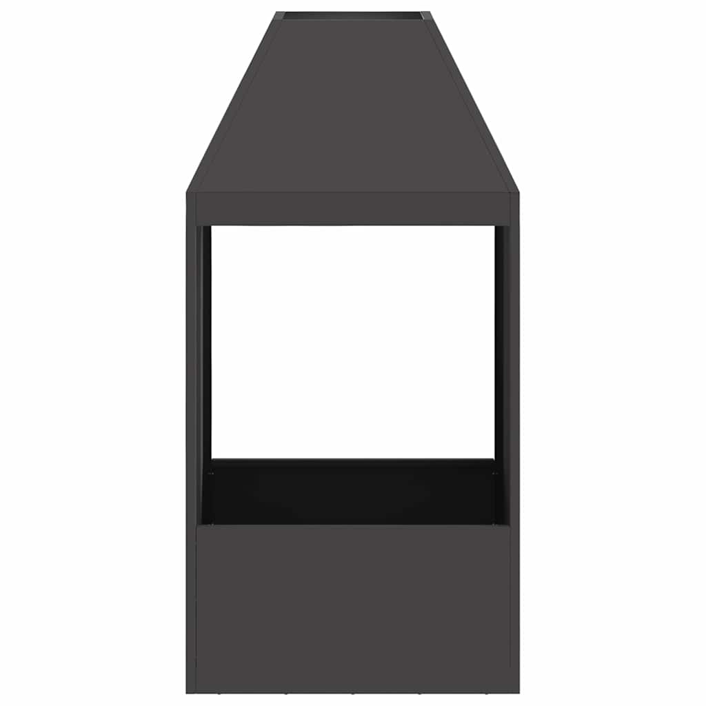 Fire Pit Black 50 x 50 x 100 cm Steel