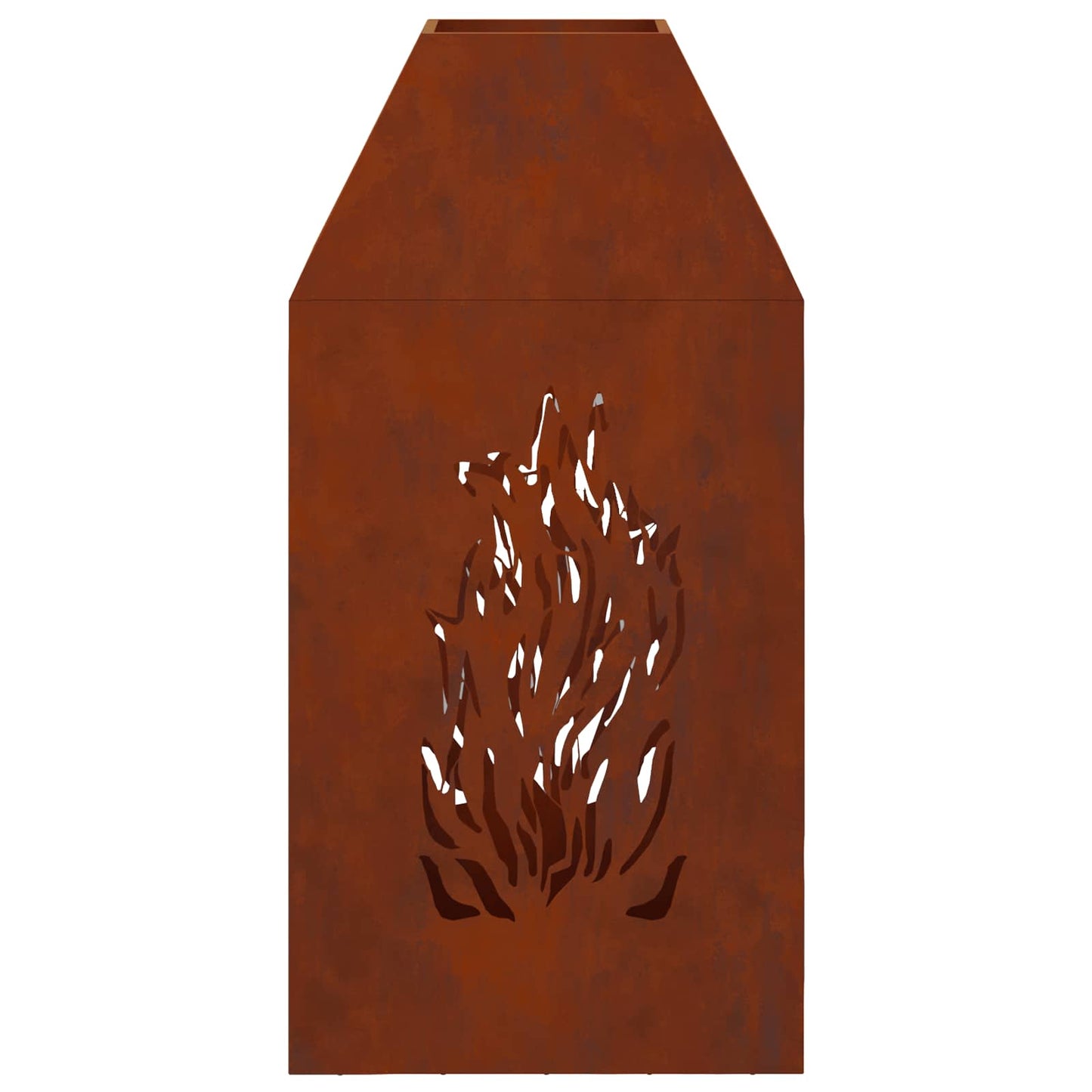 Fire Pit Brown 50 x 50 x 100 cm Weather Steel
