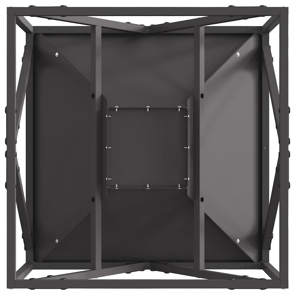 Fire Pit Black 50 x 50 x 35 cm Steel