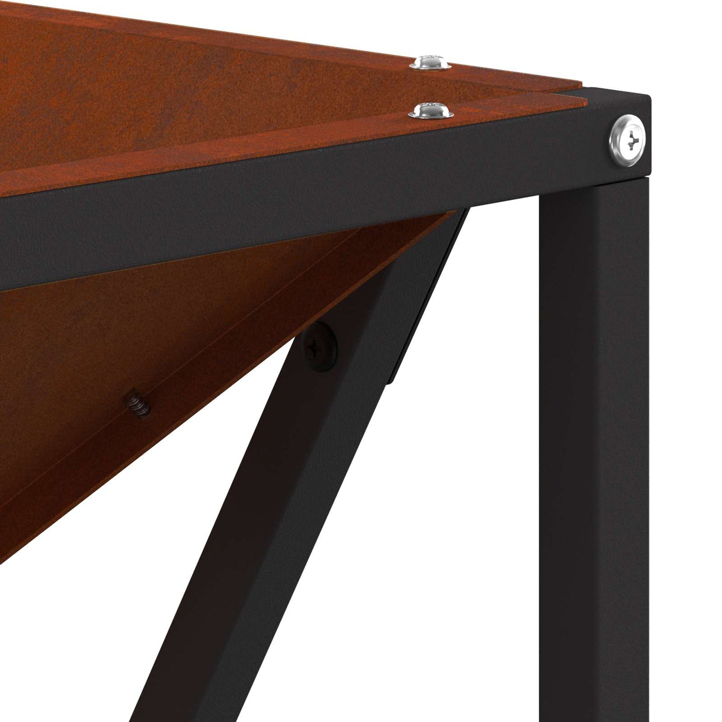 Fire Pit Brown 80 x 80 x 40 cm Weathering Steel