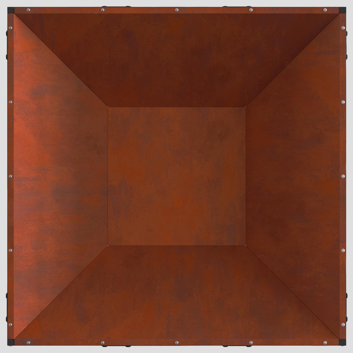 Fire Pit Brown 80 x 80 x 40 cm Weathering Steel