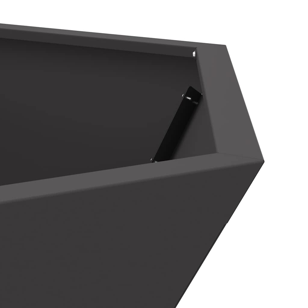 Fire Pit Black 75 x 75 x 28 cm Steel