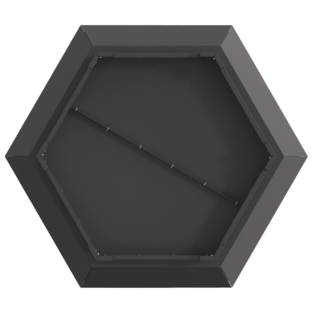 Fire Pit Black 75 x 75 x 28 cm Steel