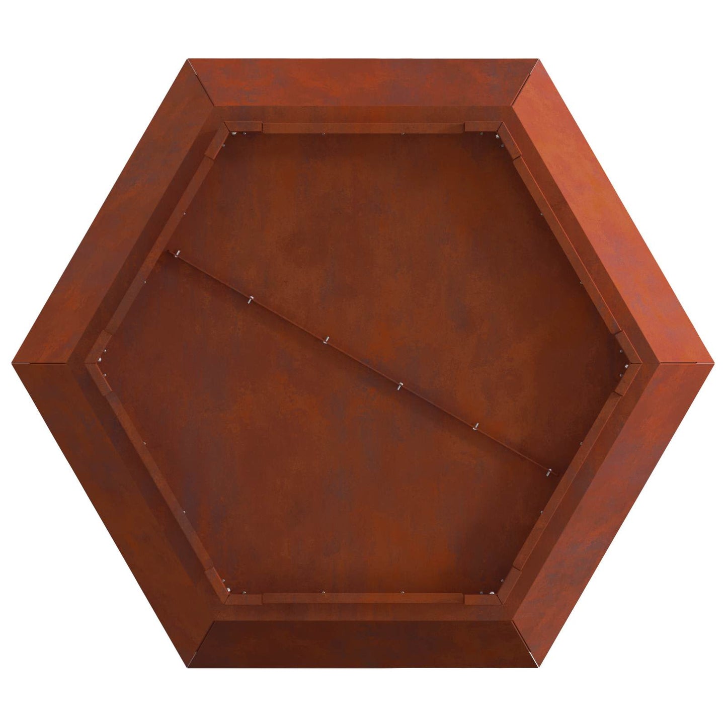 Fire Pit Brown 75 x 75 x 28 cm Weathering Steel