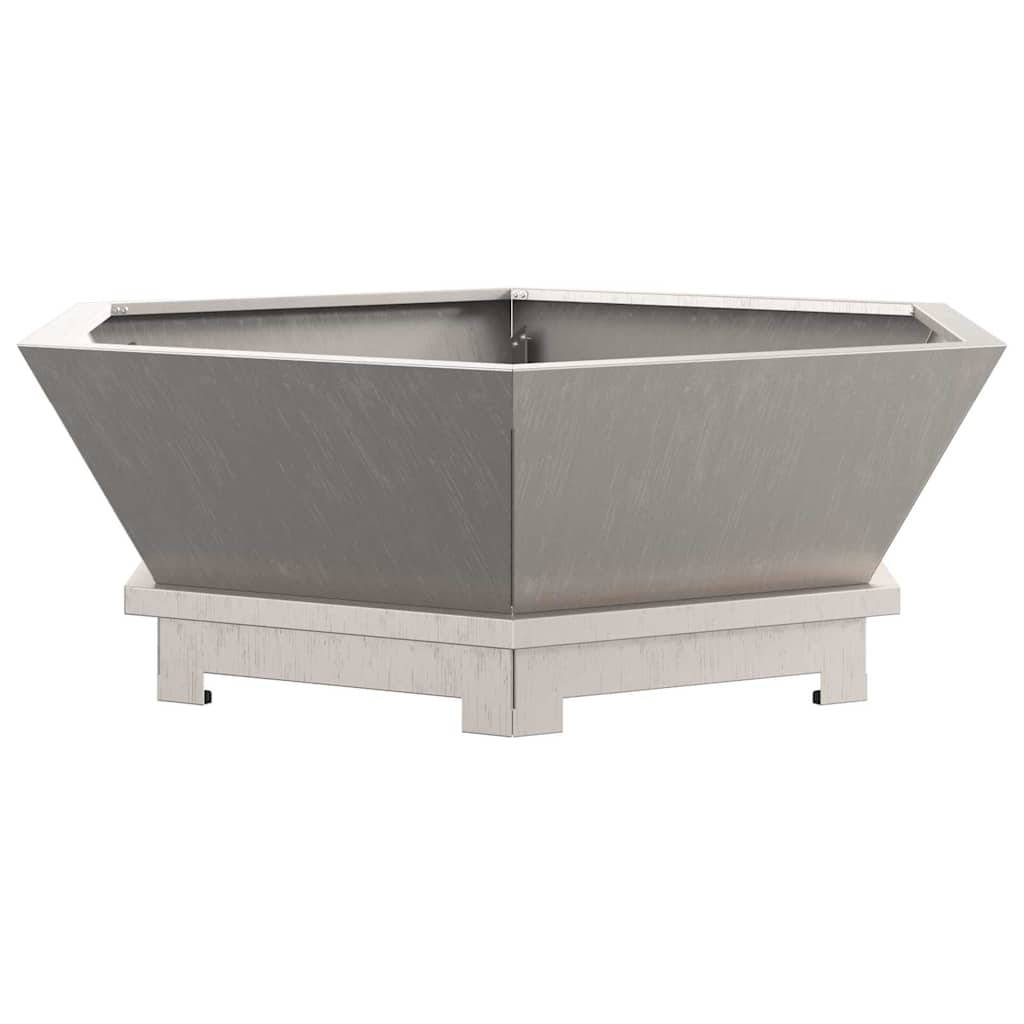 Fire Pit Brown 75 x 75 x 28 cm Weathering Steel
