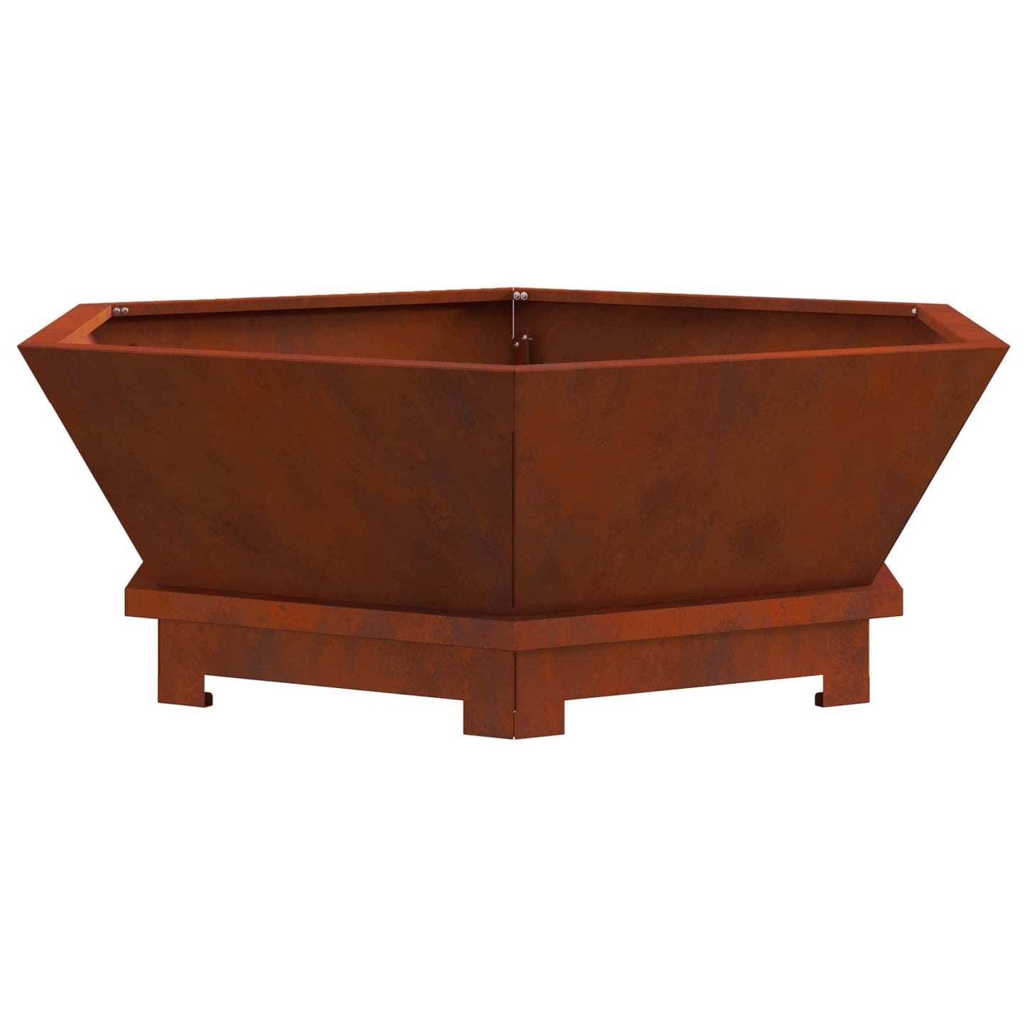 Fire Pit Brown 75 x 75 x 28 cm Weathering Steel