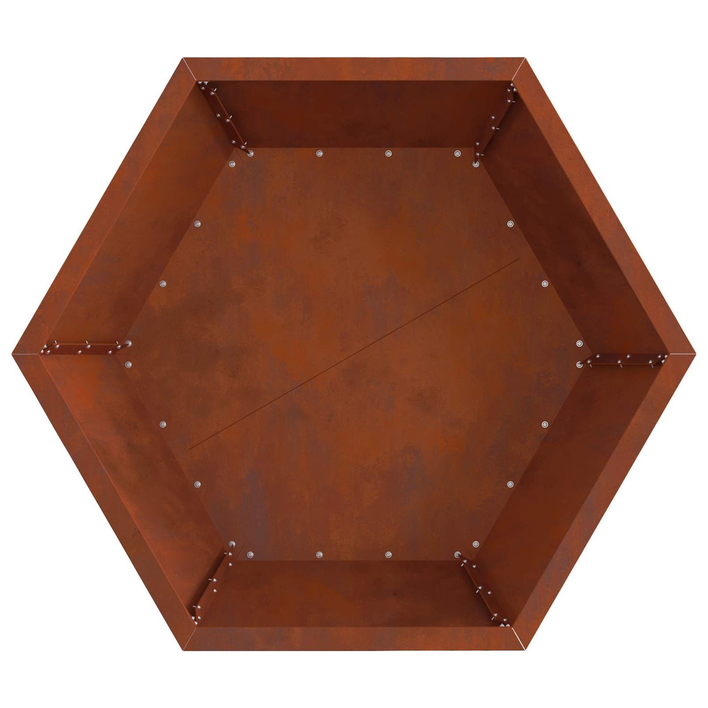 Fire Pit Brown 75 x 75 x 28 cm Weathering Steel
