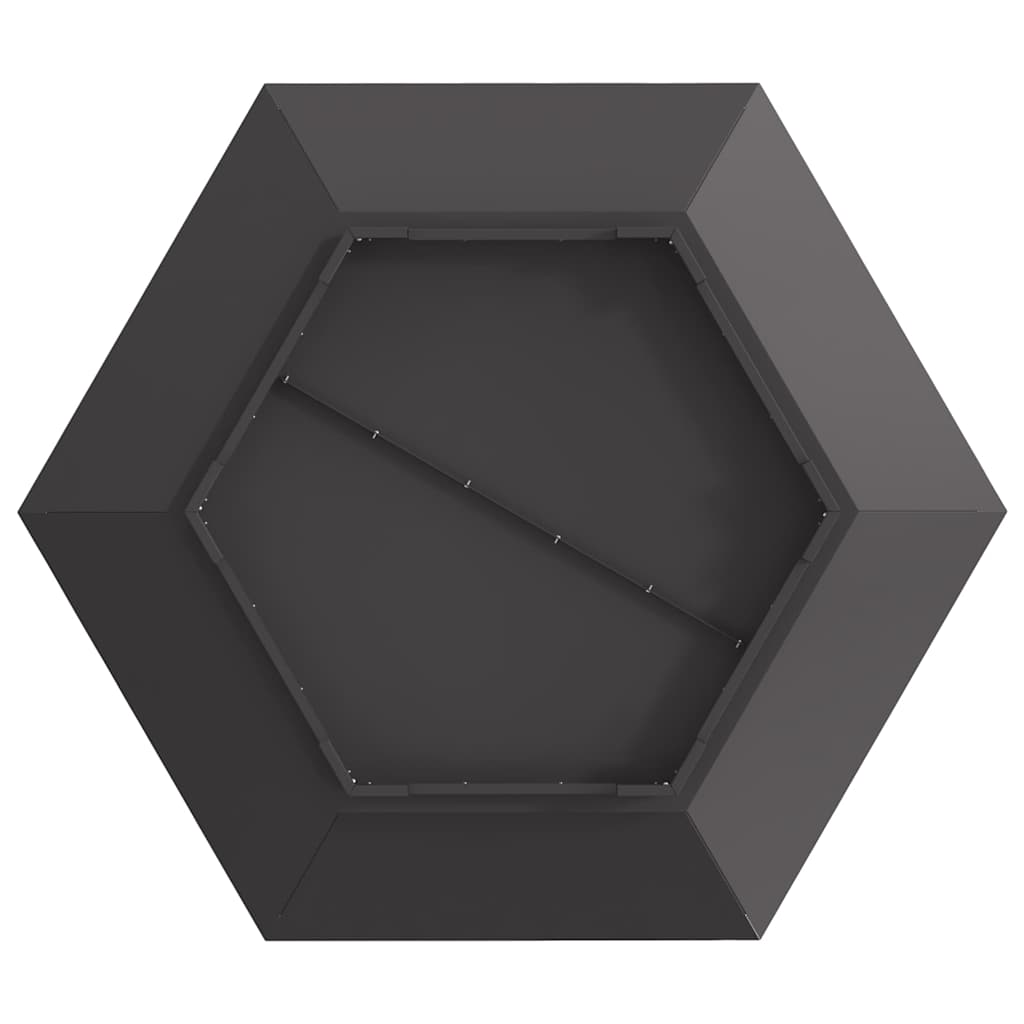 Fire Pit Black 100 x 100 x 28 cm Steel