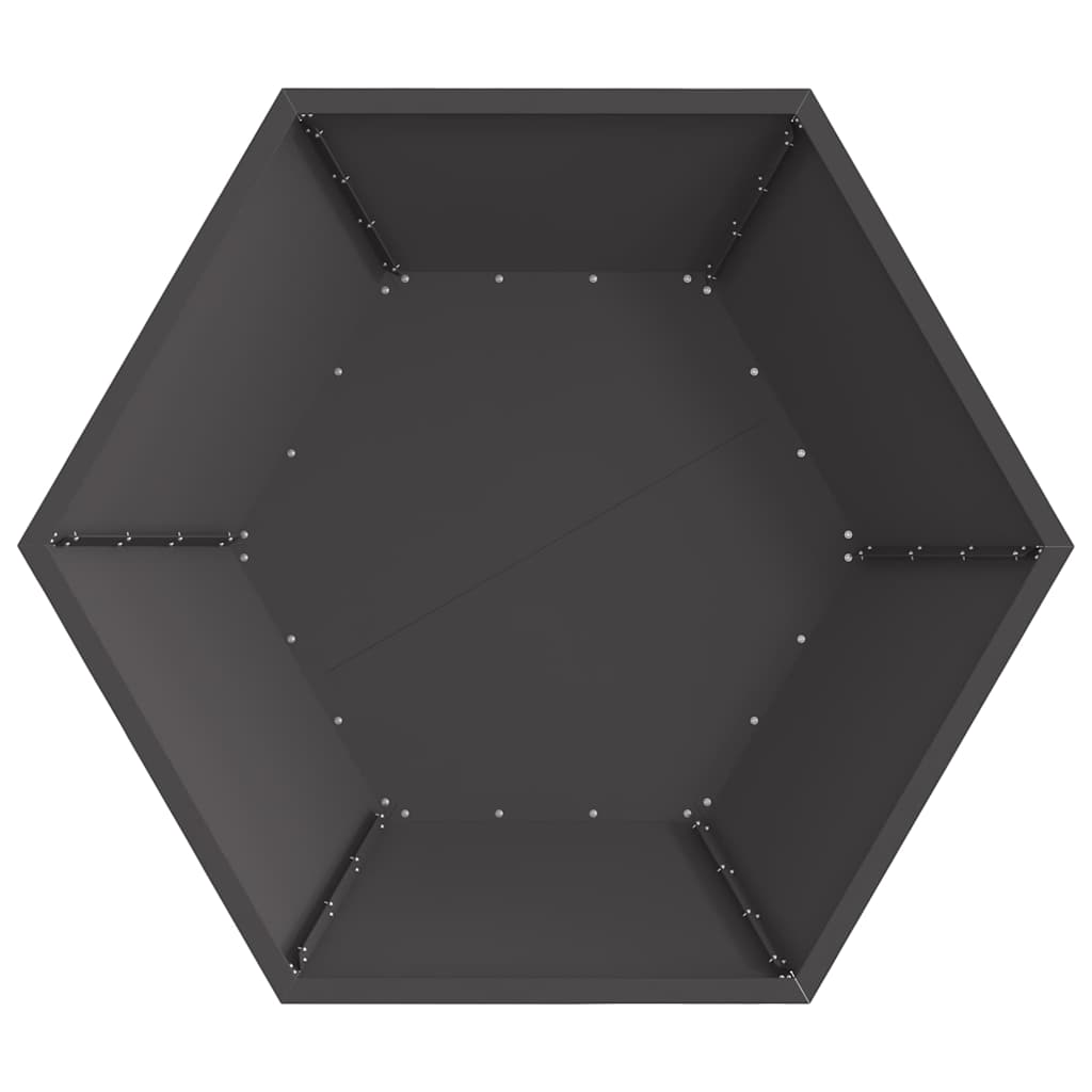 Fire Pit Black 100 x 100 x 28 cm Steel
