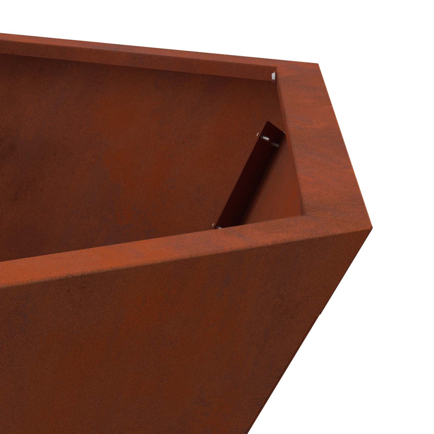 Fire Pit Brown 100 x 100 x 28 cm Weathering Steel