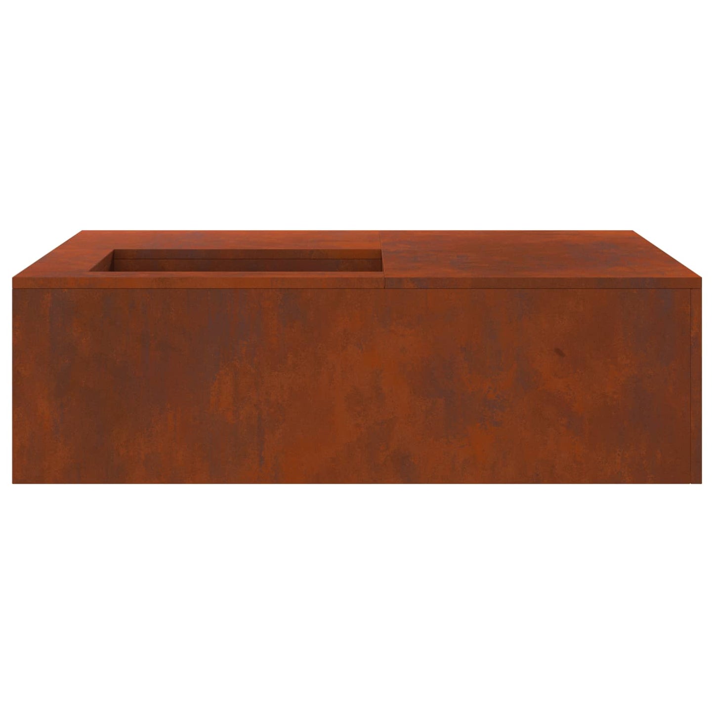 Fire Pit Brown 100 x 100 x 30 cm Weathering Steel