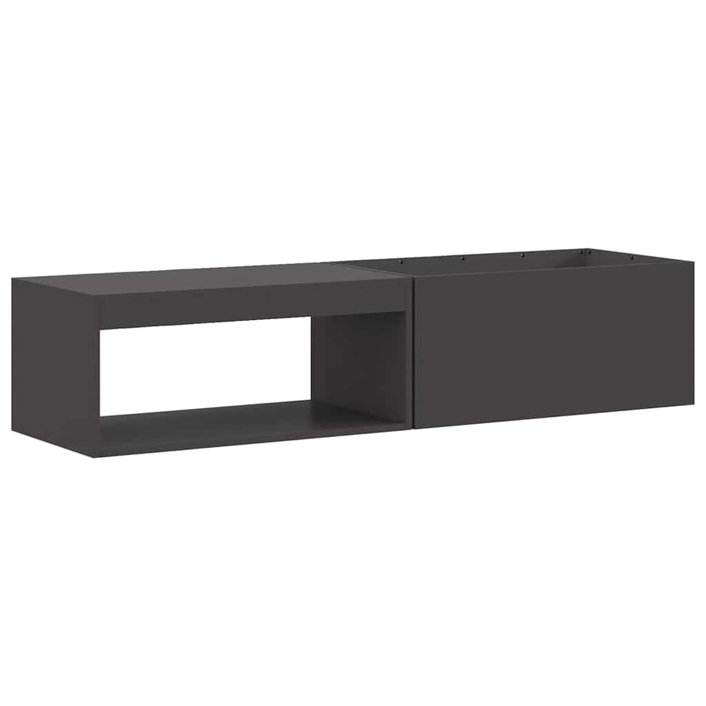 Fire Pit Black 160 x 45 x 35 cm Steel