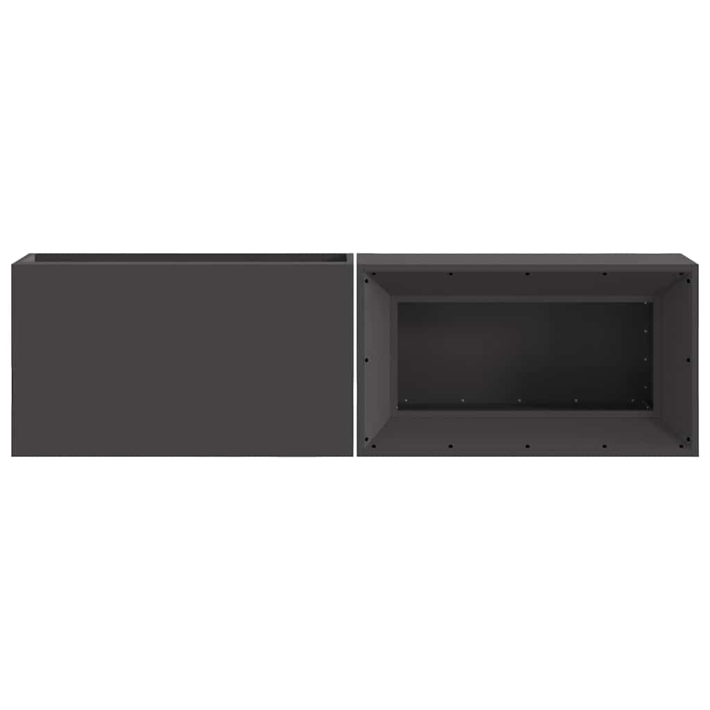 Fire Pit Black 160 x 45 x 35 cm Steel