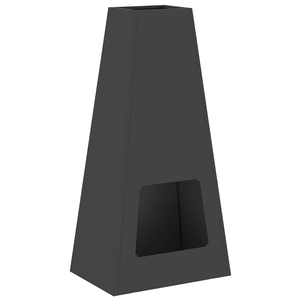 Fire Pit Black 50 x 35 x 100 cm Steel