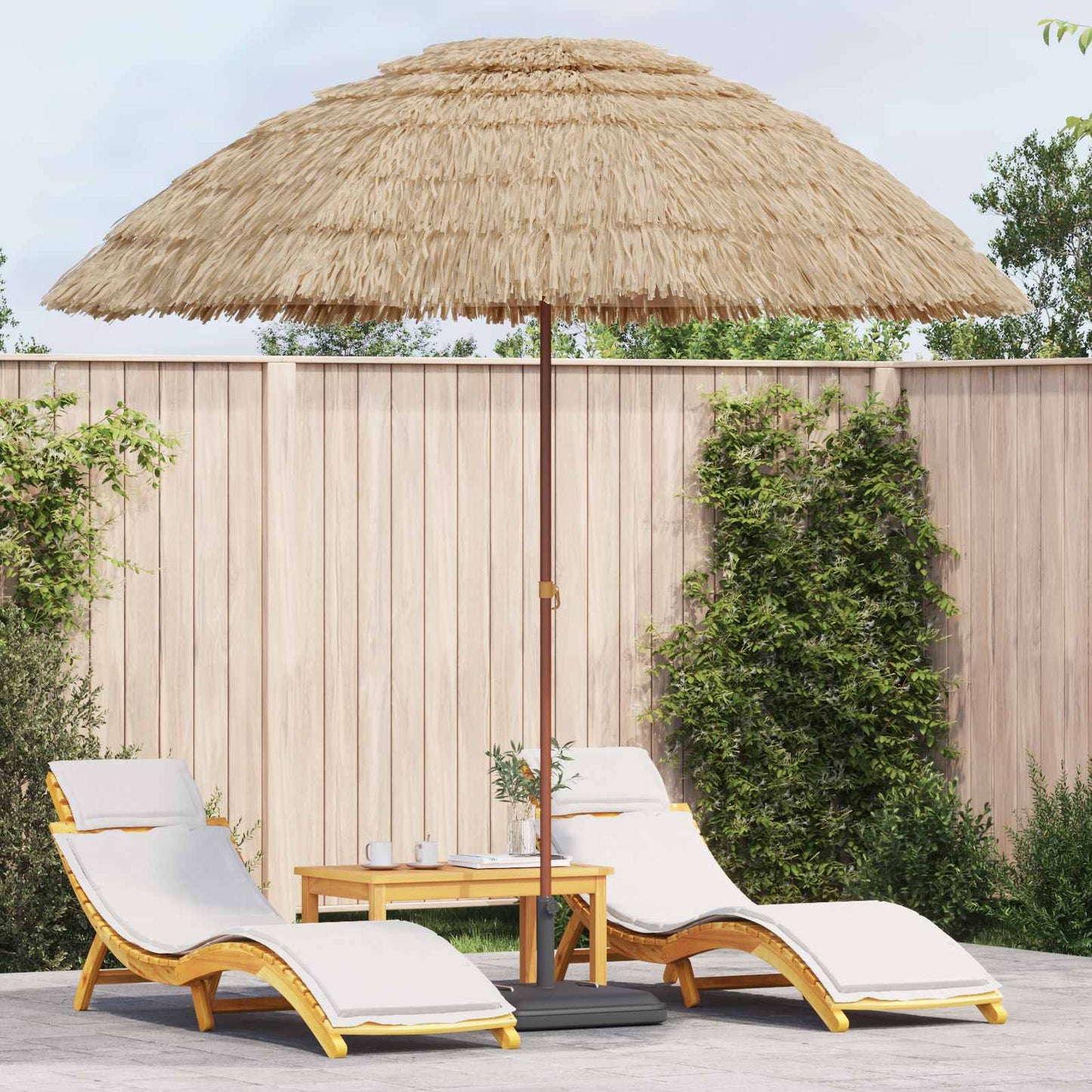 Garden Parasol Natural 255 x 255 x 255 cm