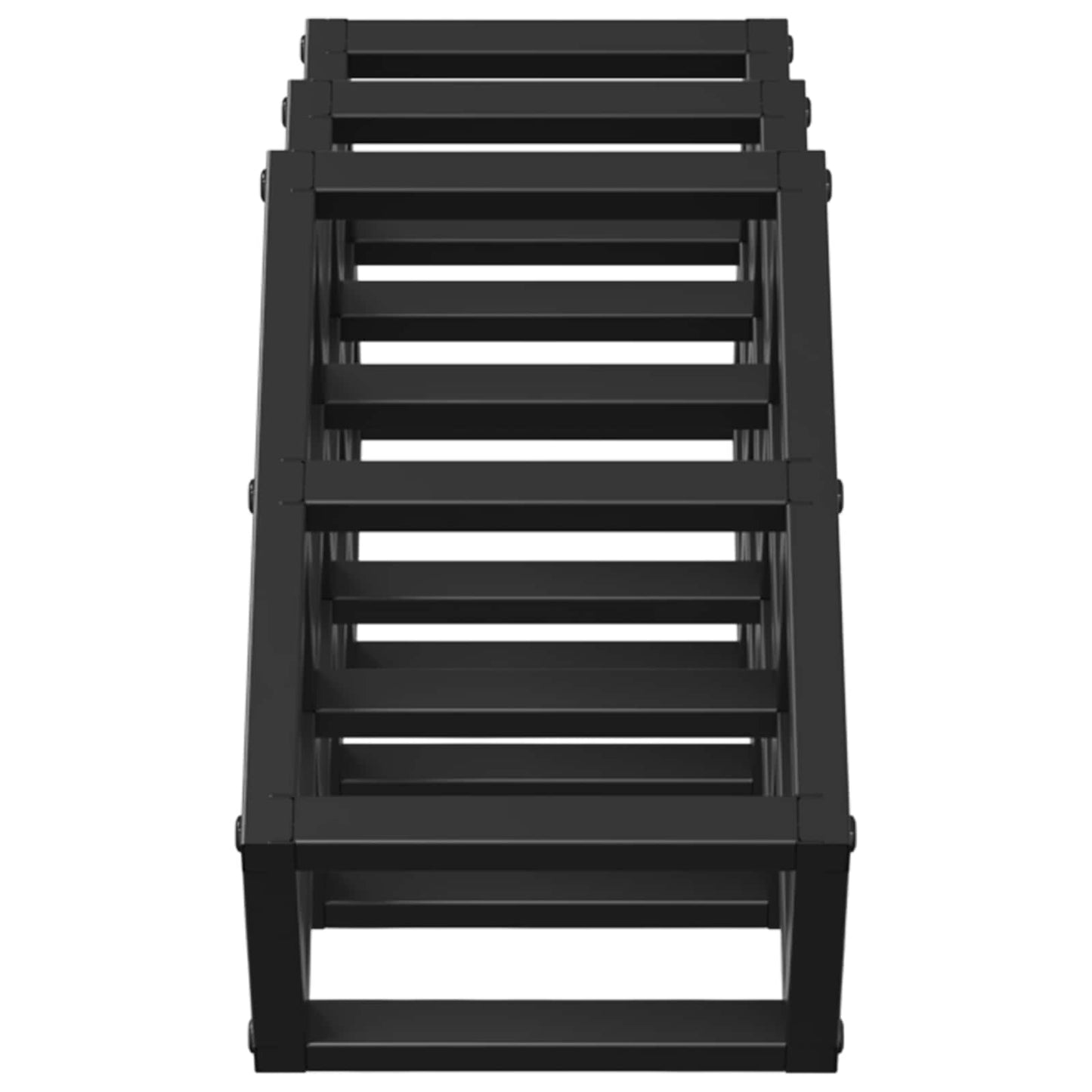 Wine Rack Black Oak 63 x 16.5 x 25 cm Powder-Coated Steel