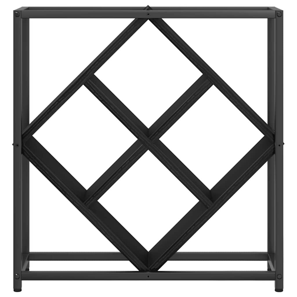Wine Rack Black Oak 51 x 18 x 52.5 cm Engineered Wood
