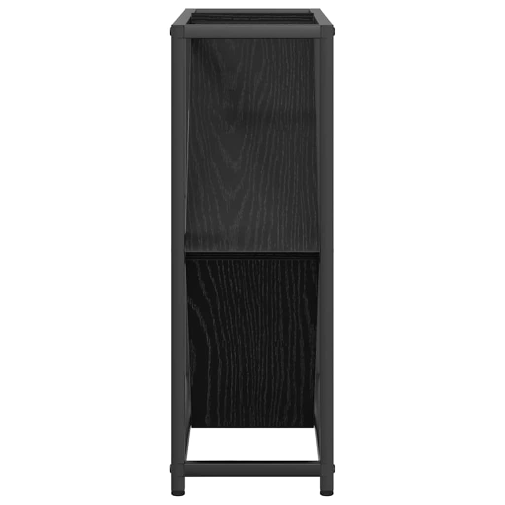 Wine Rack Black Oak 51 x 18 x 52.5 cm Engineered Wood