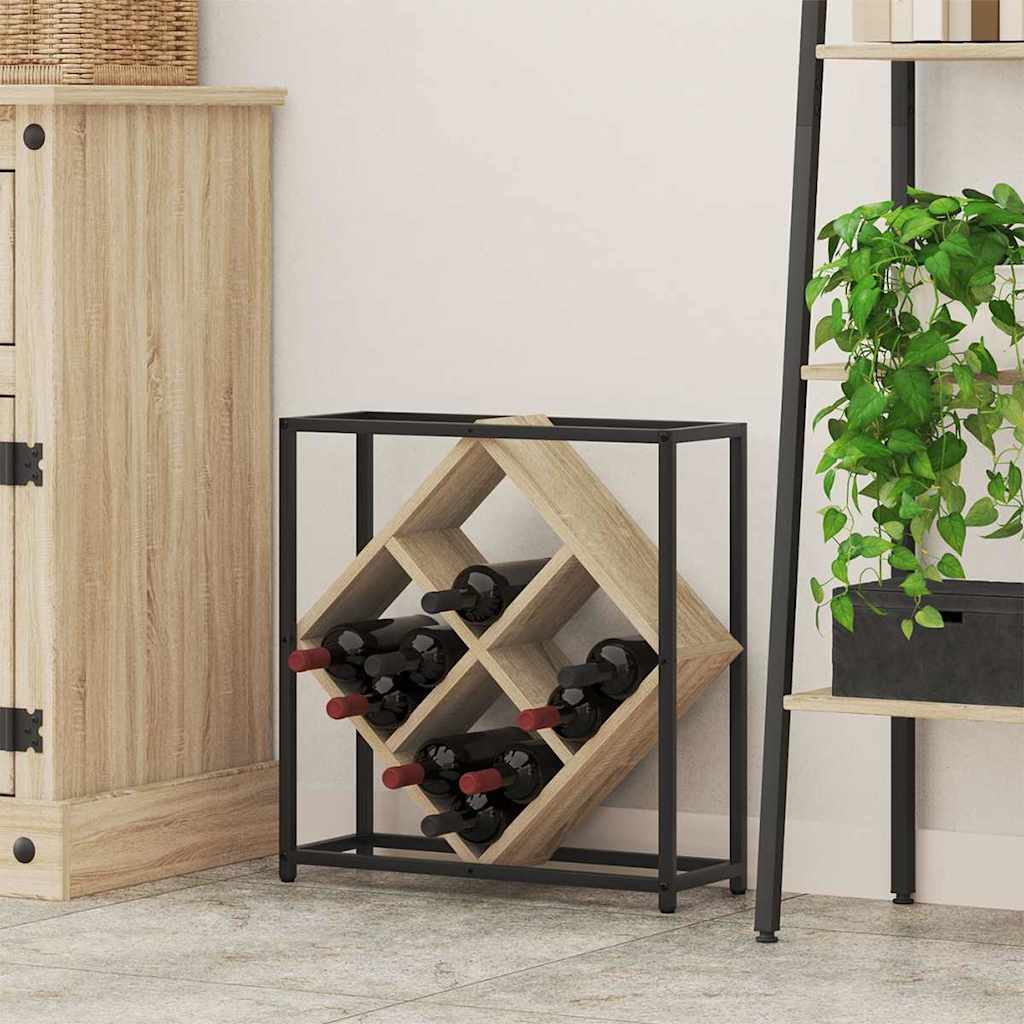 Wine Rack Sonoma Oak 51 x 18 x 52.5 cm Engineered Wood