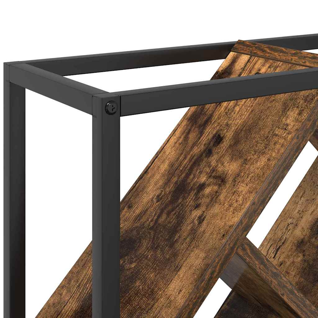 Wine Rack Smoked Oak 51 x 18 x 52.5 cm Engineered Wood