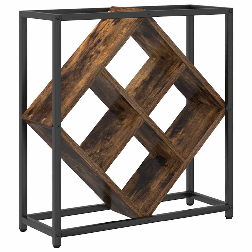 Wine Rack Smoked Oak 51 x 18 x 52.5 cm Engineered Wood