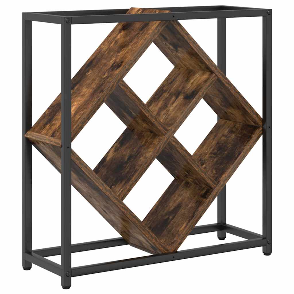Wine Rack Smoked Oak 51 x 18 x 52.5 cm Engineered Wood