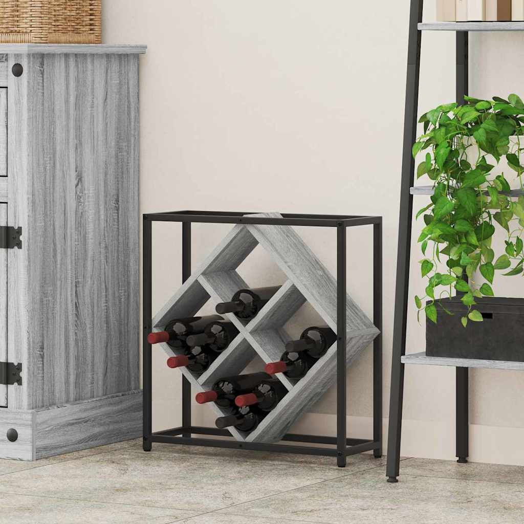 Wine Rack Grey Sonoma 51 x 18 x 52.5 cm Engineered Wood