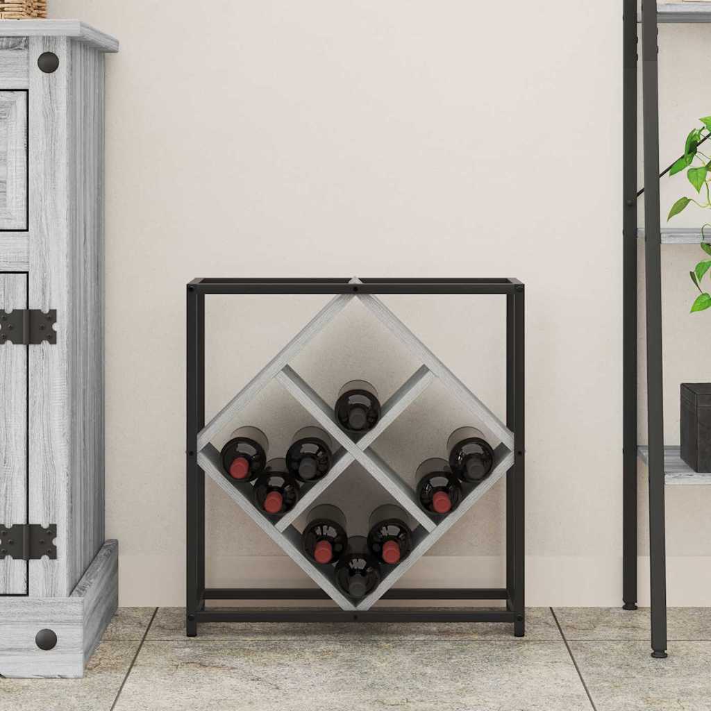 Wine Rack Grey Sonoma 51 x 18 x 52.5 cm Engineered Wood