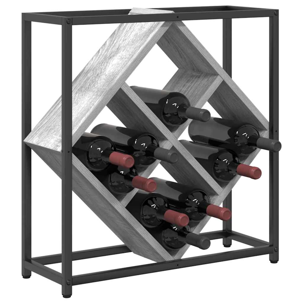 Wine Rack Grey Sonoma 51 x 18 x 52.5 cm Engineered Wood