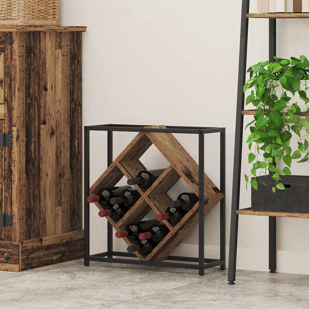 Wine Rack Old Wood 51 x 18 x 52.5 cm Engineered Wood