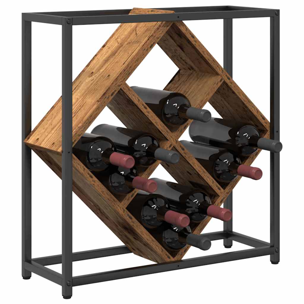 Wine Rack Old Wood 51 x 18 x 52.5 cm Engineered Wood