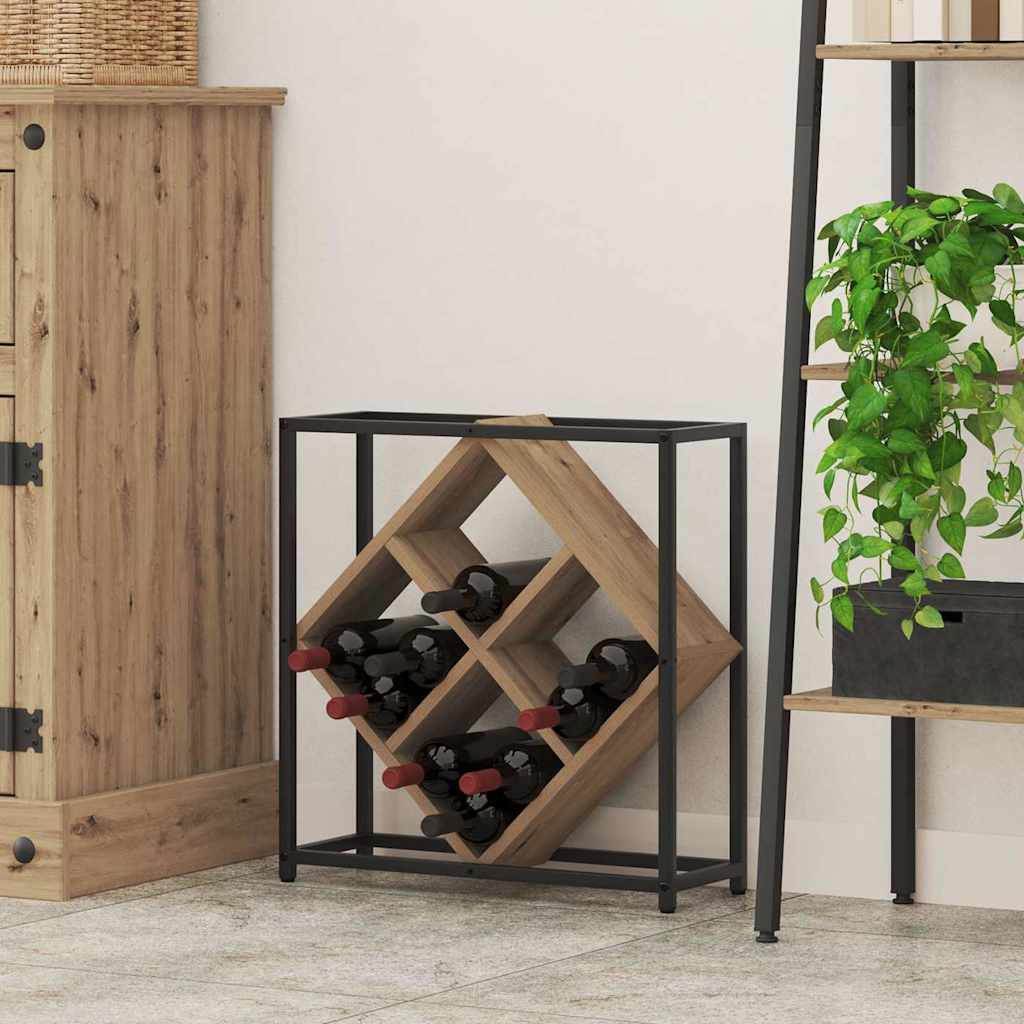 Wine Rack 16 bottles Engineered Wood Artisan Oak
