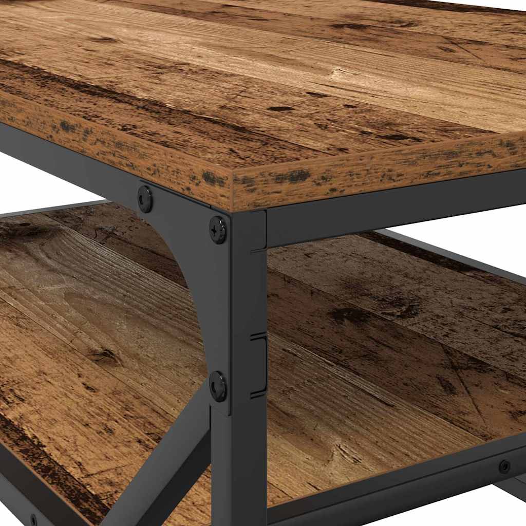 Coffee Table Old Wood 90 x 50 x 40 cm Engineered Wood and Steel