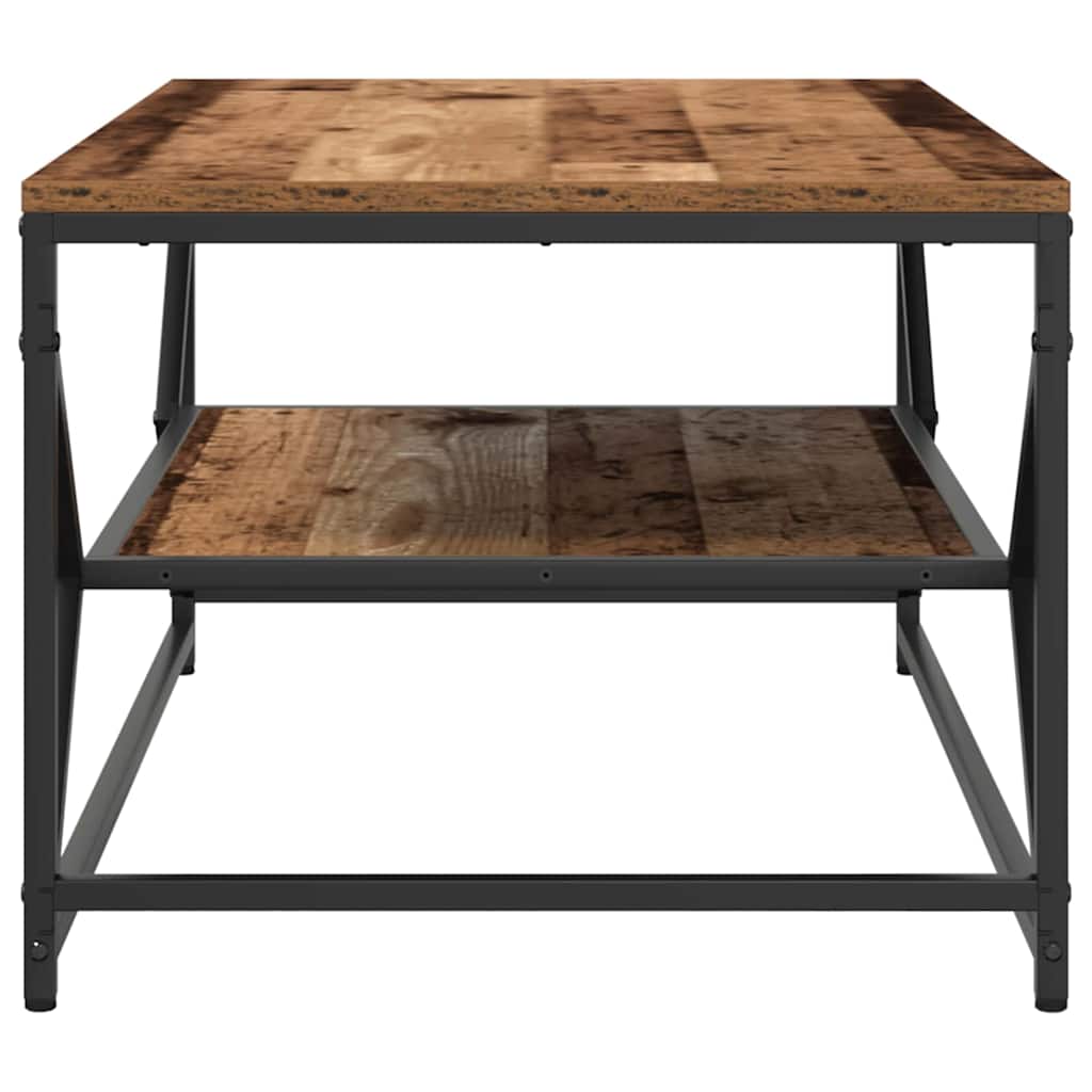 Coffee Table Old Wood 90 x 50 x 40 cm Engineered Wood and Steel