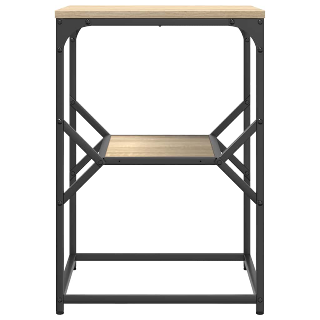 Side Table Sonoma Oak 41 x 40 x 60 cm Engineered Wood and Steel