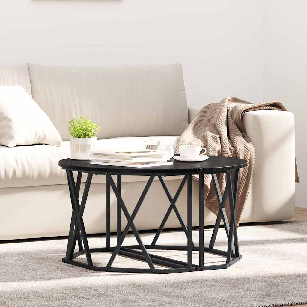 Coffee Table Black Oak 80 x 80 x 42 cm
