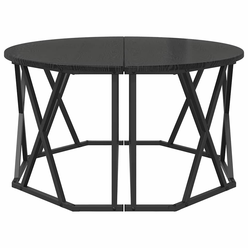 Coffee Table Black Oak 80 x 80 x 42 cm