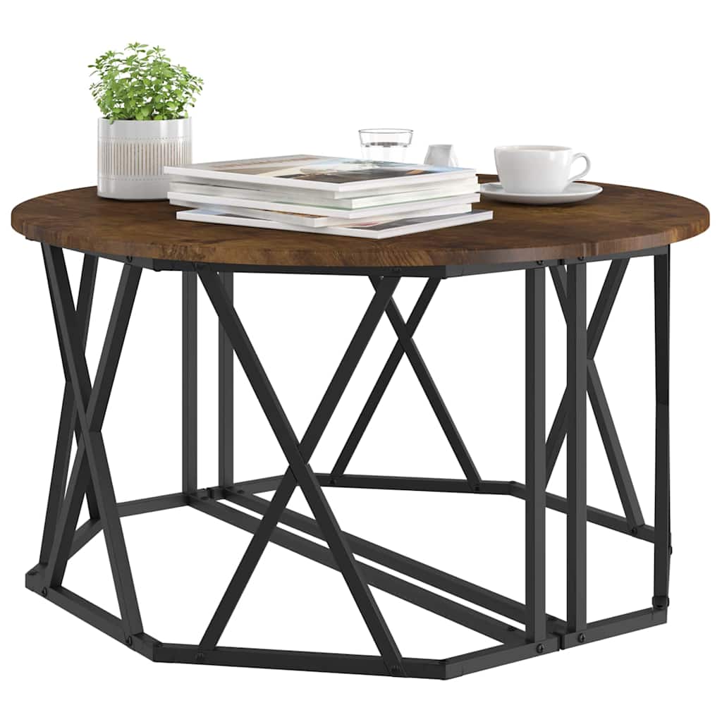 Coffee Table Smoked Oak 80 x 80 x 42 cm
