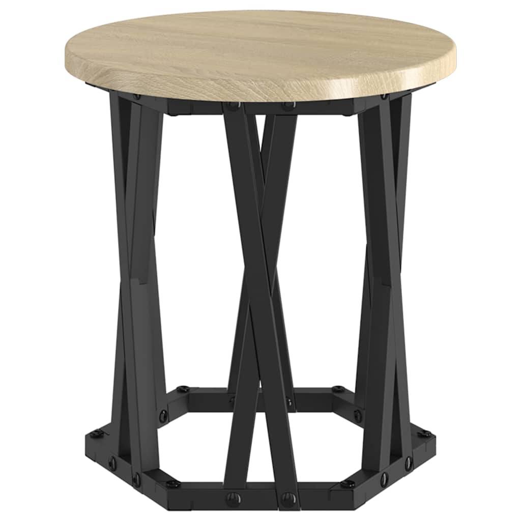 Nesting Side Table 3 pcs Sonoma Oak Engineered Wood and Steel